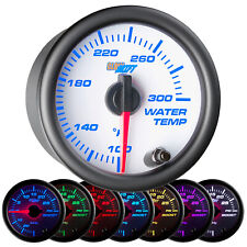 52mm Glowshift White 7 Color Coolant Temperature Water Temp Gauge Meter