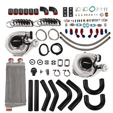 7pcs T3 Twin Turbo Kits 420hp For 3-5l Engine Intercooler Piping Type-s Bov