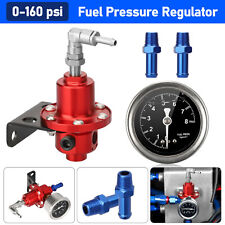 160 Psi Adjustable Auto Car Fuel Pressure Regulator With Oil Gauge Kit Universal