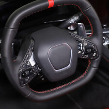 Forged Carbon Fiber Steering Wheel Frame Trim Cover Set For Corvette C8 1lt 20