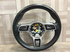 2017 Porsche Cayenne Steering Wheel Black Leather Oem