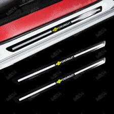 Carbon Car Door Welcome Plate Sill Scuff Cover Panel Sticker For Chevrolet Chevy