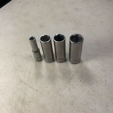 Blue-point By Snap On - Lot Of 4 Deep Metric Sockets14 Drive 6mm121314mm