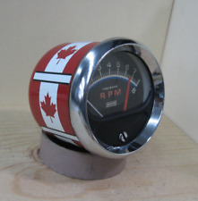 Dixco 8k 8000 Rpm Vintage 12 Sweep Tachometer Canada Maple Leaf Cup - 549