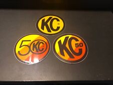 Kc Lights Decals Stickers 3 Round Offroad Powersports Utv Ultra4 Bitd 3 Pcs