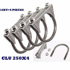 Set Of 4 Pieces 2.5 Exhaust Tail Pipe Metal Steel U Bolt 38 Muffler Clamp