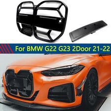 Front Bumper Grille Grill Mesh Csl Style For Bmw G22 G23 2021-2023 Gloss Black