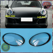A Set Front Headlight Lens Cover Glue For Porsche 991 911 Targacarrera 13-18