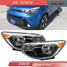 Pair Halogen Headlights Headlamps Assembly For 2014-2019 Kia Soul Leftright