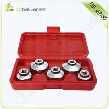 Oil Filter Socket Set 5 Pc 38 Drive 2427323638mm 6pt Remover Wrench