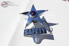 Blue Light Safety Star License Plate Topper Ornament Custom Truck Hot Rat Rod