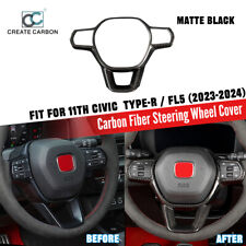 Dry Carbon Fiber Steering Wheel Cover For Honda 11th Gen Civic Type R Fl52023