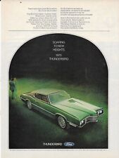 Green Ford Thunderbird Vintage 1970 Print Ad Soaring To New Heights