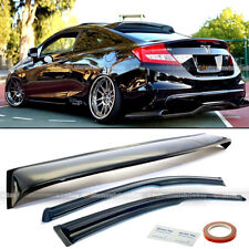 For 12-15 Civic 2dr Coupe Mugen Style 3d Wavy Window Rear Roof Visor Spoiler