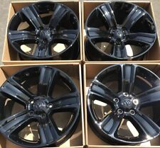20 Dodge Ram Factory Wheels Rims Gloss Black Oem Set Of 4 Sport 1500 2453