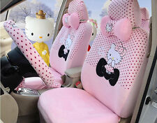 New1 Sets Plush Universal Hello Kitty Car Seat Cover Seat Covers Accessory Pink
