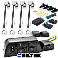 Electric 4 Power Roll Up Window Motor Conversion Kit Remote Door Lock For Car