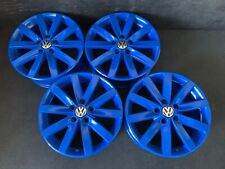4 Vw Volkswagen Golf Jetta Gloss Blue Powder Coat Wheels Rims Caps 17 69936
