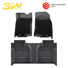 3w Floor Mat Front Carpet For Chevrolet Silverado Gmc Sierra 2019-2024 Crewcab