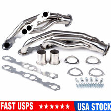For Sbc Gmc Chevy Truck 88-95 Steel Headers Ceramic Coated 305 350 5.0l 5.7l