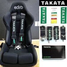 Takata 4 Point Snap-on 3 With Camlock Racing Seat Belt Harness Universal Black
