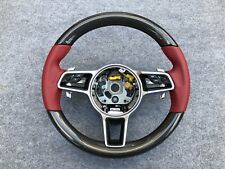 Porsche 911 991 Cayman Macan Cayenne Panamera Carbon Steering Wheel Bordeaux Red