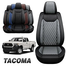Luxury Leather Car Seat Covers Protectors For Toyota Tacoma 2009-2021 Crew Cab