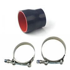 1.5 To 2 Straight Reducer Silicone Turbo Hose Coupler 38mm-51mm 2x T Clamps