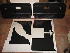 New 7 Piece Interior Panel Set With Door Panels Mgb 1970-80 Black With Chrome