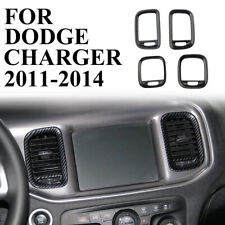 Carbon Fiber Air Vent Cover Ac Outlet Trim Bezel Kit For Dodge Charger 2011-2014