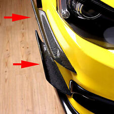 4pcs Carbon Fiber Car Bumper Fin Canards Diffuser Splitter Valence Spoiler Lips