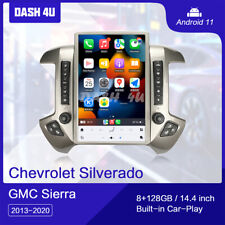 Android Tesla Vertical Screen Radio For Chevrolet Silverado Gmc Sierra 2013-2020