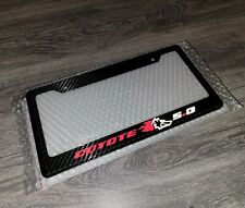 Ford Mustang Racing Coyote Badge 5.0 Gt 100 Carbon Fiber License Plate Frame