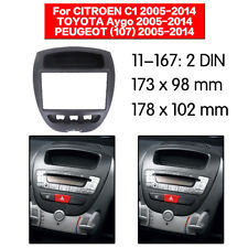 For Toyota Aygo Citroen C1 Peugeot 107 Car Stereo Radio Fascia Panel 2 Din Frame