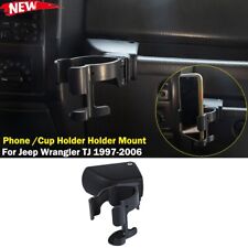Multi-function Drink Cup Holder Phone Mount Bracket For Jeep Tj Wrangler 97-2006