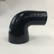 For Elbow Silicone Hose 90 Degree 3 To 2 Reducer Coupler Intercooler Black