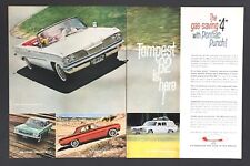 1962 Pontiac Tempest Advertisement Convertiblecar Coupe Photo 2 Page Print Ad