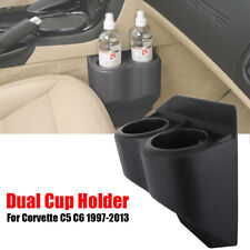 Dual Double Cup Drink Holder Beverage Black For C5 Corvette Travel Buddy 1997-13