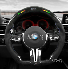 Led Carbon Fiber Flat Customized Steering Wheel For Bmw M1 M2 M3 M4 F80 F82 X5x6