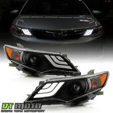 Upgrade Built In Led Drl For 2012-2014 Toyota Camry Black Projector Headlights