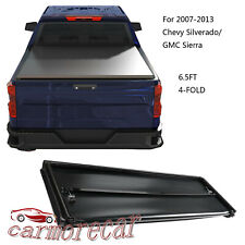 4-fold Tonneau Cover 6.5ft Truck Bed For Gmc Sierra Chevy Silverado 2007-2013