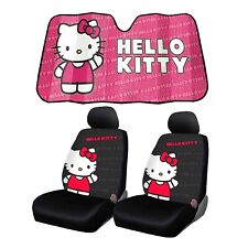 New Hello Kitty Car Truck Front Seat Covers Headrest Covers Pink Sunshade Set