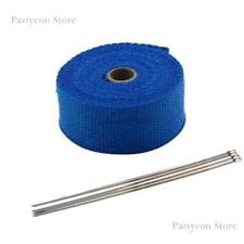 5m Blue Exhaust Thermal Tape Muffler Pipe Header Heat Wrap Resistant Protection