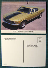 Postcard 1970 Mustang Mach1 Photo - Vintage Car Musclecar - 351 Cleveland Engine