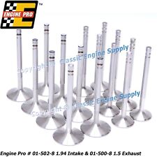 Engine Pro Sb Chevy Stainless Steel Intake Exhaust Valves 1.94 1.5 X 4.910