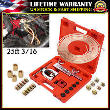 Brake Line Pipe Repair Kit 316 25ft Copper Pipe Flaring Tool 20 Nuts Fittings