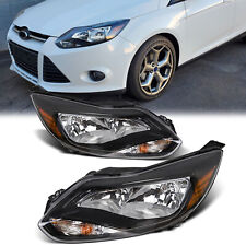 For 2012-2014 Ford Focus Headlights Turn Signal Lamps Aftermarket Leftright Blk