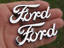 Vintage Ford Small Pair Car Emblems Interior Or Exterior Badges Script Ranger