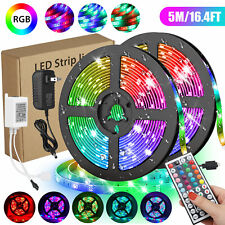 16.4ft 300led Flexible Smd Strip Light Rgb Remote Fairy Lights Room Tv Party Bar
