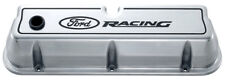 Proform 302-001 Aluminum Valve Covers - Sbf - Tall - Polished - Ford Racing Logo